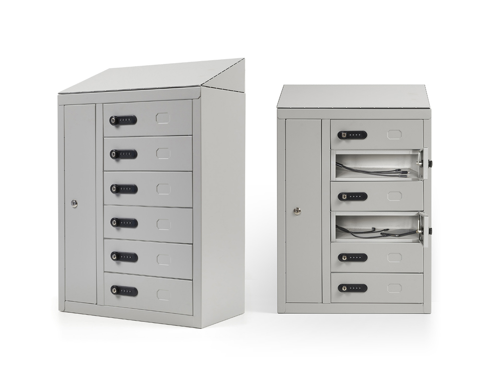 [170992] Armario metalico iorder para 32 moviles con cerradura combinacion numerica color gris metalizado 280x285x500