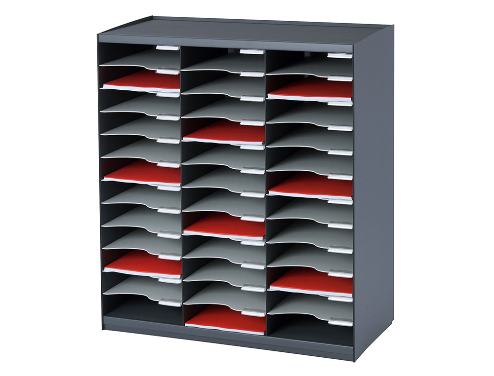 [167753] Modulo paperflow monobloques 36 casillas color antracita/gris