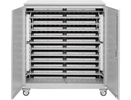 [153618] Armario metalico iorder con ruedas para almacenamiento y carga 24/36 portatiles/netbooks color