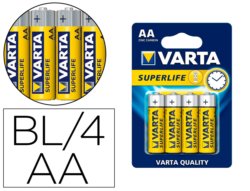 [166026] Pila varta salina superlife aa tipo r-06 blister de 4 unidades