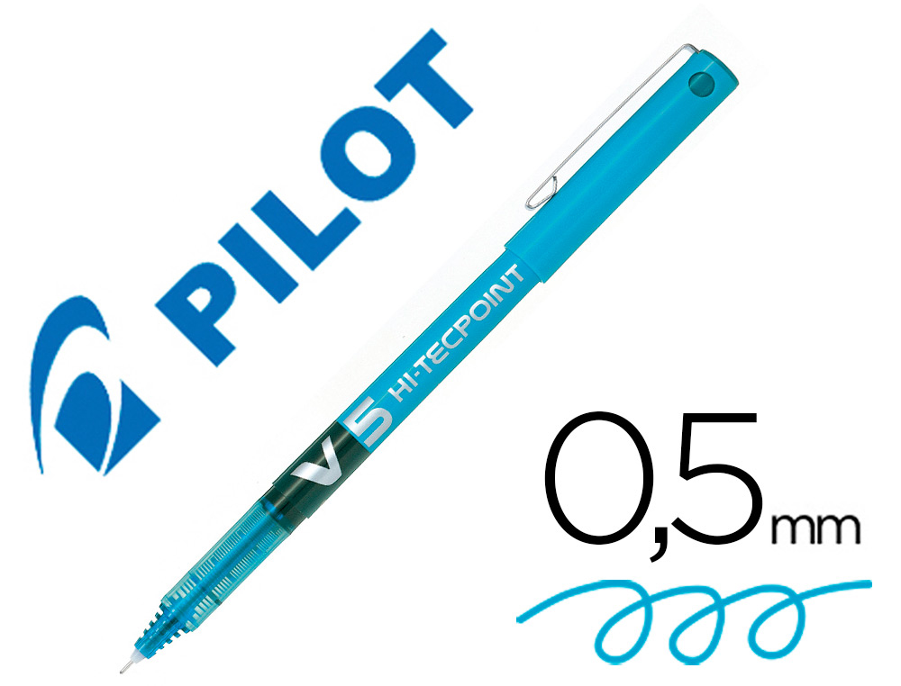 [20662] Rotulador pilot punta aguja v-5 azul claro 0.5 mm