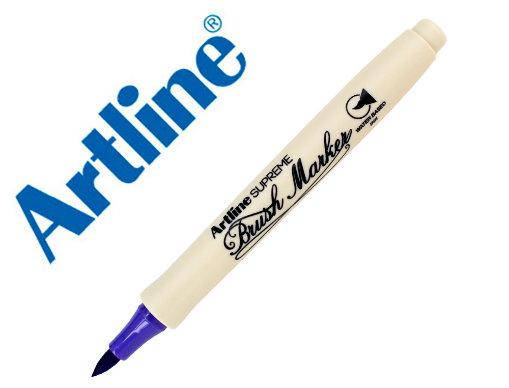 [165885] Rotulador artline supreme brush epfs pintura base de agua punta tipo pincel trazo fino purpura
