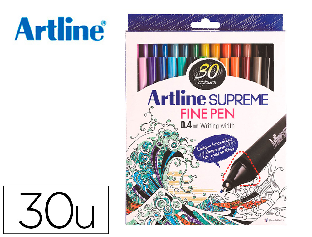 [165876] Rotulador artline supreme epfs200 fine liner punta de fibra 0,4 mm bolsa 30 unidades colores surtidos