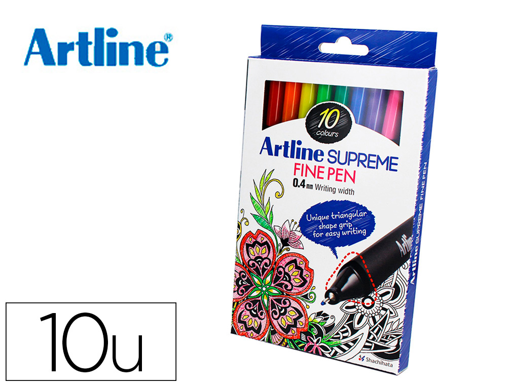 [165874] Rotulador artline supreme epfs200 fine liner punta de fibra 0,4 mm bolsa 10 unidades colores surtidos