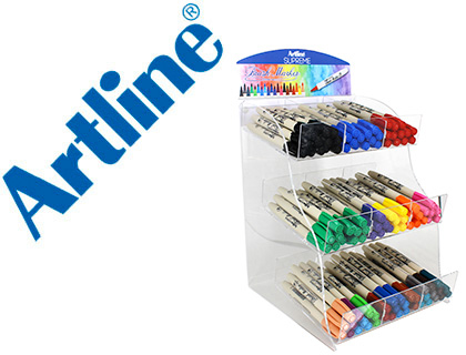 [152127] Rotulador artline supreme brush base de agua punta tipo pincel trazo variable expositor de 108 unidades