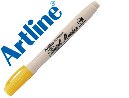 [152115] Rotulador artline supreme brush pintura base de agua punta tipo pincel trazo variable amarillo