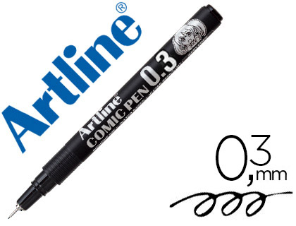 [79911] Rotulador artline calibrado micrometrico negro comic pen ek-283 punta poliacetal 0,3 mm resistente al agua