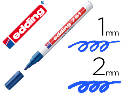 [79807] Rotulador edding punta fibra 751 azul punta redonda 1-2 mm