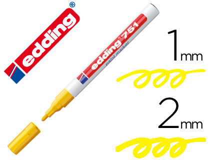 [79806] Rotulador edding punta fibra 751 amarillo punta redonda 1-2 mm