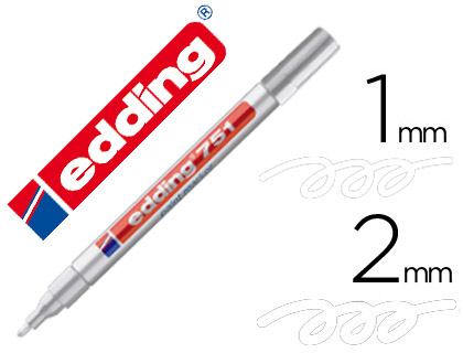 [75356] Rotulador edding punta fibra 751 blanco punta redonda 1-2 mm