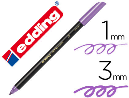 [72073] Rotulador edding punta fibra 1200 violeta metalizado n 78 punta redonda 1-3 mm