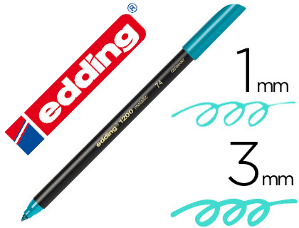 [72072] Rotulador edding punta fibra 1200 verde metalizado n 74 punta redondo 0,5 mm