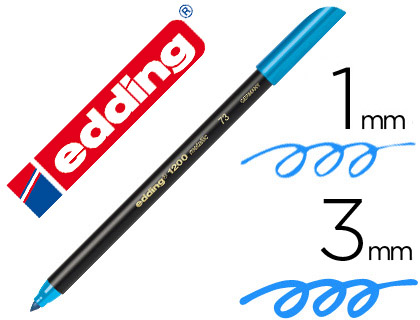 [72071] Rotulador edding punta fibra 1200 azul metalizado n 73 punta redonda 1-3 mm