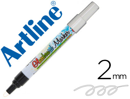 [64193] Rotulador artline glass marker especial cristal borrable en seco o humedo color blanco