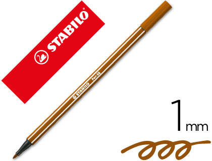[49234] Rotulador stabilo acuarelable pen 68 marron punta gruesa 1mm