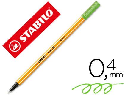 [49205] Rotulador stabilo punta de fib ra point 88 verde hielo punta fina 0,4mm