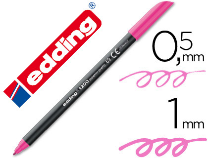 [34408] Rotulador edding punta fibra 1200 rosa neon n.69 punta de fibra 0,5 mm
