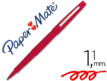 [7481] Rotulador paper mate flair original punta fibra rojo