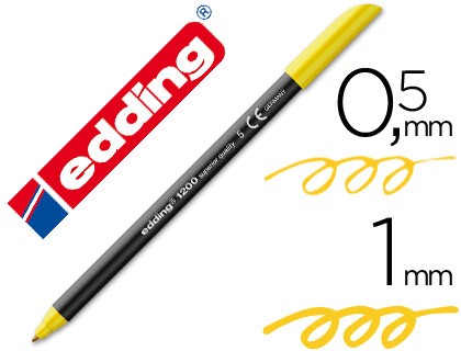 [7276] Rotulador edding punta fibra 1200 amarillo n.5 punta redonda 0.5 mm