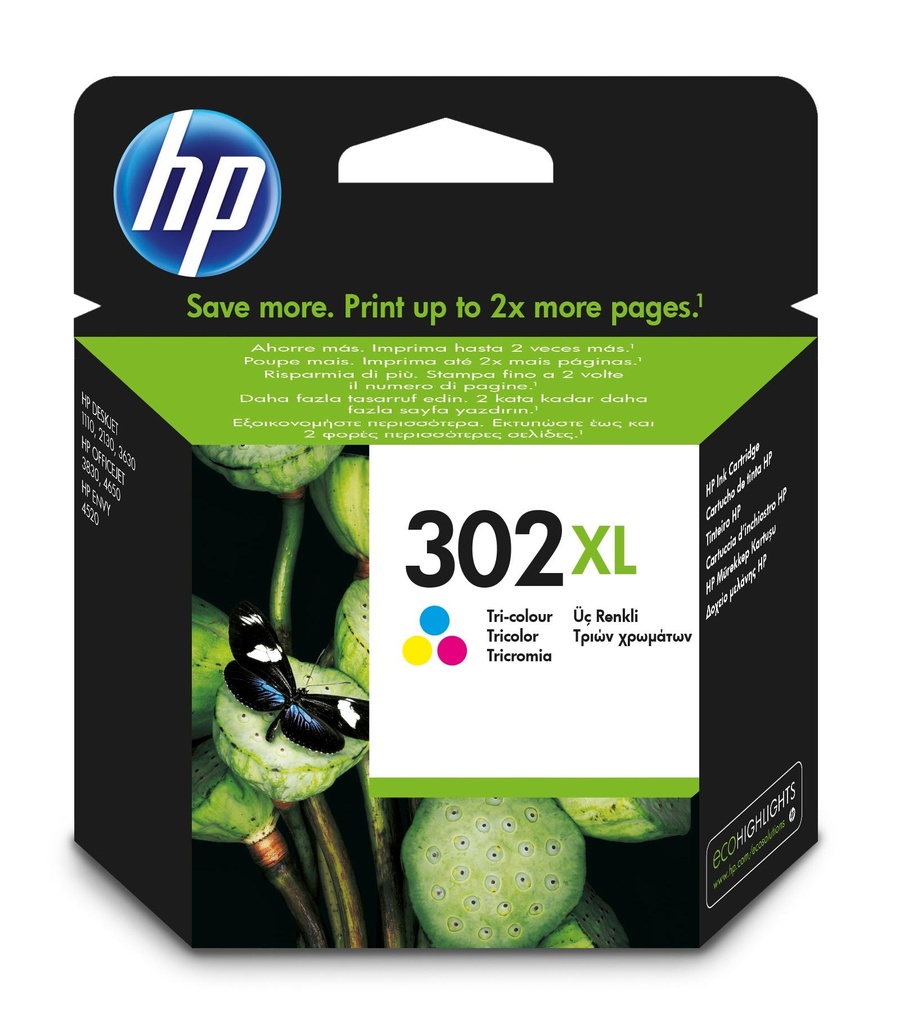 [30601] HP OfficeJet 3636/3830/3832/DeskJet 1110 All-in-One Nº302XL Cartucho Tricolor