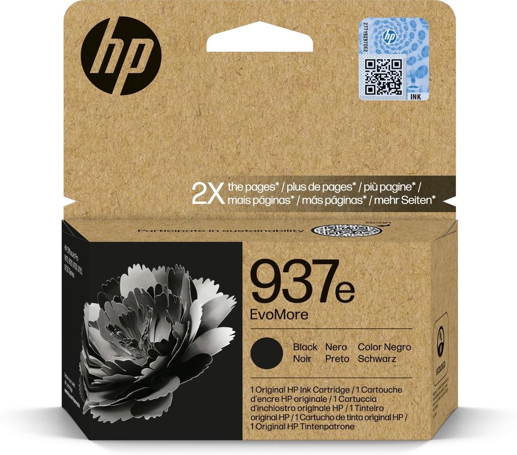 [58715] HP 937e Cartucho Negro OfficeJet Pro 9110b, 9120
