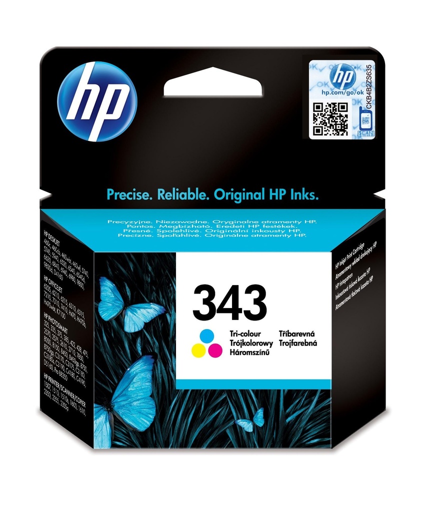 [3147] HP PSC-325/375/1510/1610/2355/2610/2710, Deskjet 5740/6540/6840,PS-8150/8450 Cart.Col. Nº343, 7ml.