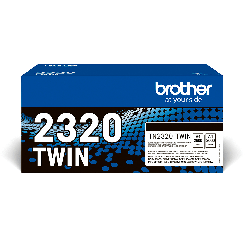 [44995] [TN2320TWIN] BROTHER pack de 2 cartuchos deToner negro de larga duracion tn2320twin/TN2320TWIN