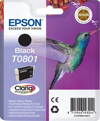 [8826] [C13T08014011] Epson Stylus Photo R-265/360/RX-560/585/685 Cartucho Negro
