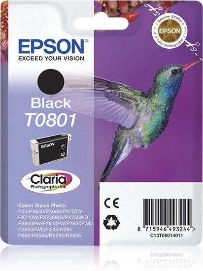 [35103] [C13T08014021] Epson Stylus Photo R-265/360/RX-560/585/685 Cartucho Negro (Radiofrecuencia + acoustic magnetic)