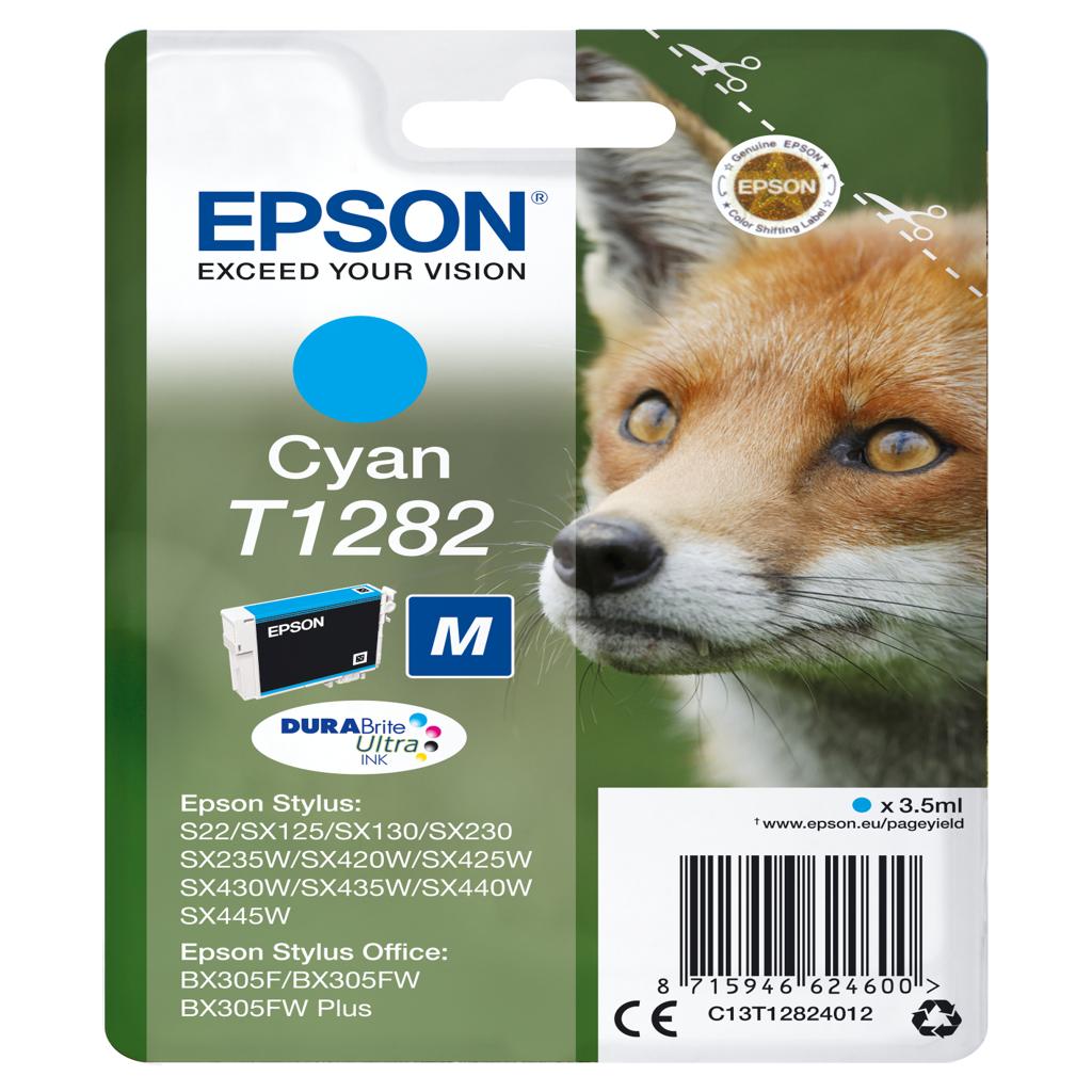 [36002] [C13T12824012] Epson Stylus S22/SX420W/425W/ Office BX305F Cartucho Cian