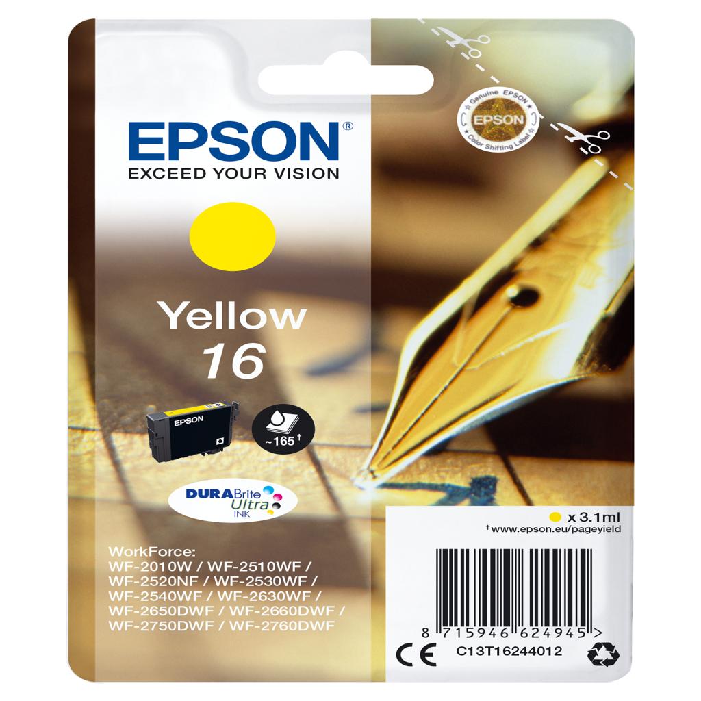 Epson DURABrite Ultra Ink Cartucho Amarillo 16 (Blister+ Alarma acustico/Radiofrecuencia)