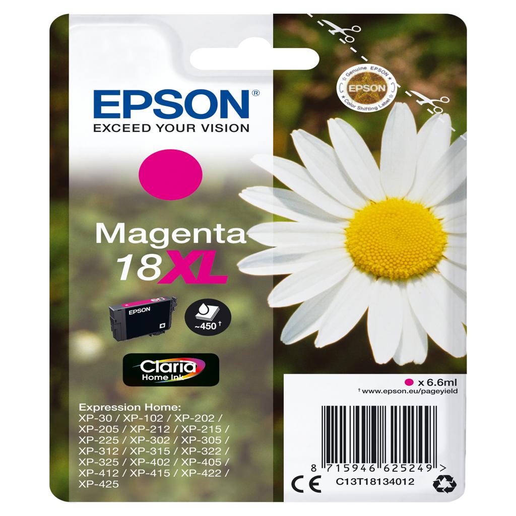 Epson Expression Home XP-102/205/215/305/405 Cartucho Magenta Alta Capacidad 18XL