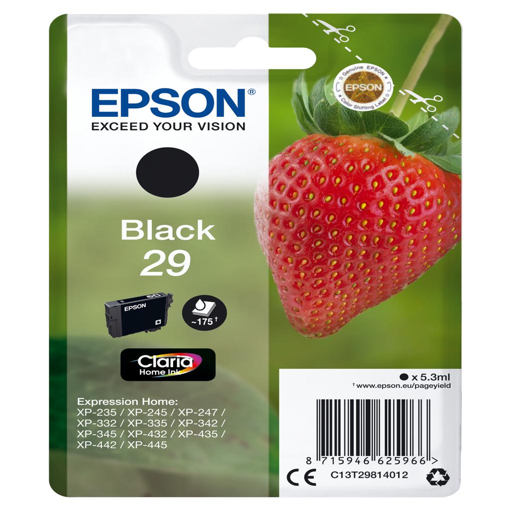 [30669] [C13T29814012] EPSON Expression Home XP-235 Cartucho Negro nº29