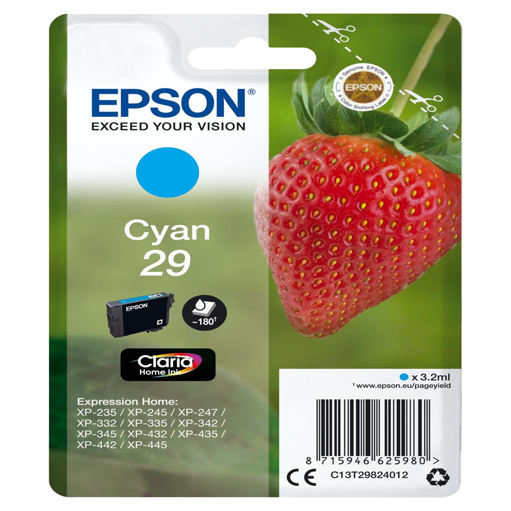 [30671] [C13T29824012] EPSON Expression Home XP-235 Cartucho Cyan nº29