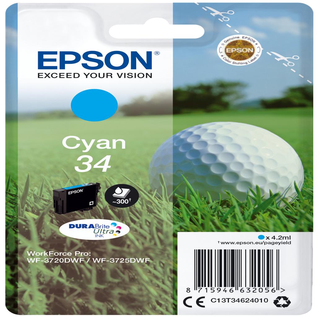 [33411] [C13T34624010] EPSON Singlepack Cyan 34 DURABrite Ultra Ink