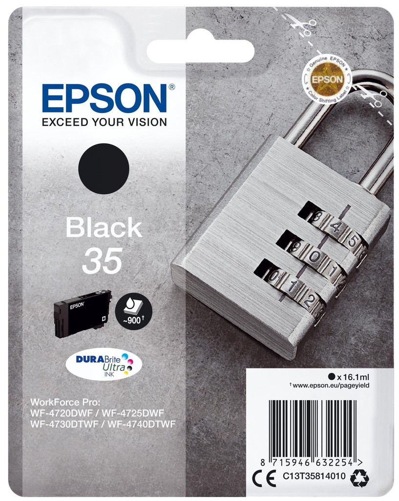 [33429] [C13T35814010] EPSON Singlepack Black 35 DURABrite Ultra Ink