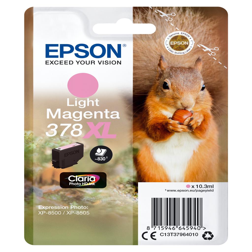 [34074] [C13T37964010] EPSON Singlepack Light Magenta 378XL Claria Photo HD Ink