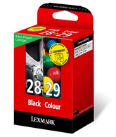 LEXMARK Z845/1300/X2500 Pack Cartucho Negro nº28 + Color nº29 Retornables