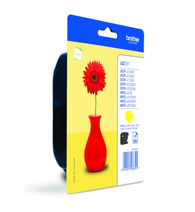 [17852] [LC121YBP] BROTHER Cartucho tinta  Amarillo DCP-J552dw MFC-J470dw,  300 pag.