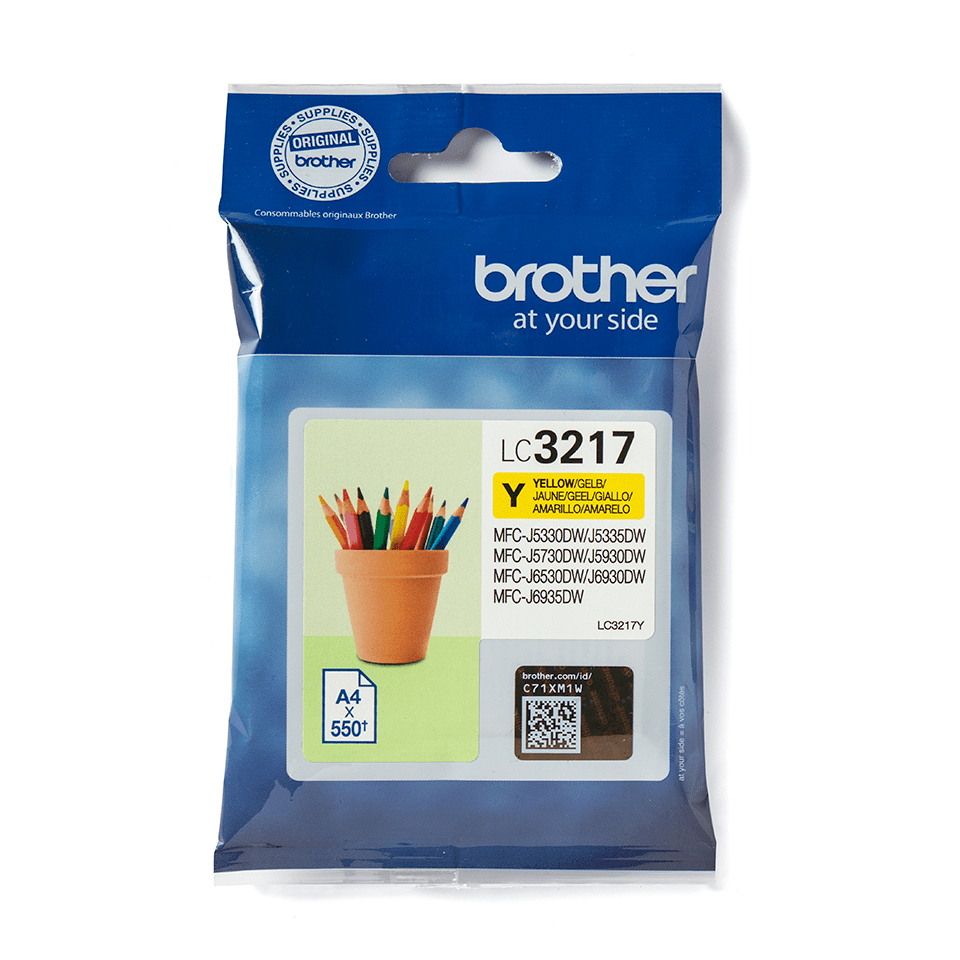 BROTHER Cartucho de tinta amarillo para MFCJ6530DW
