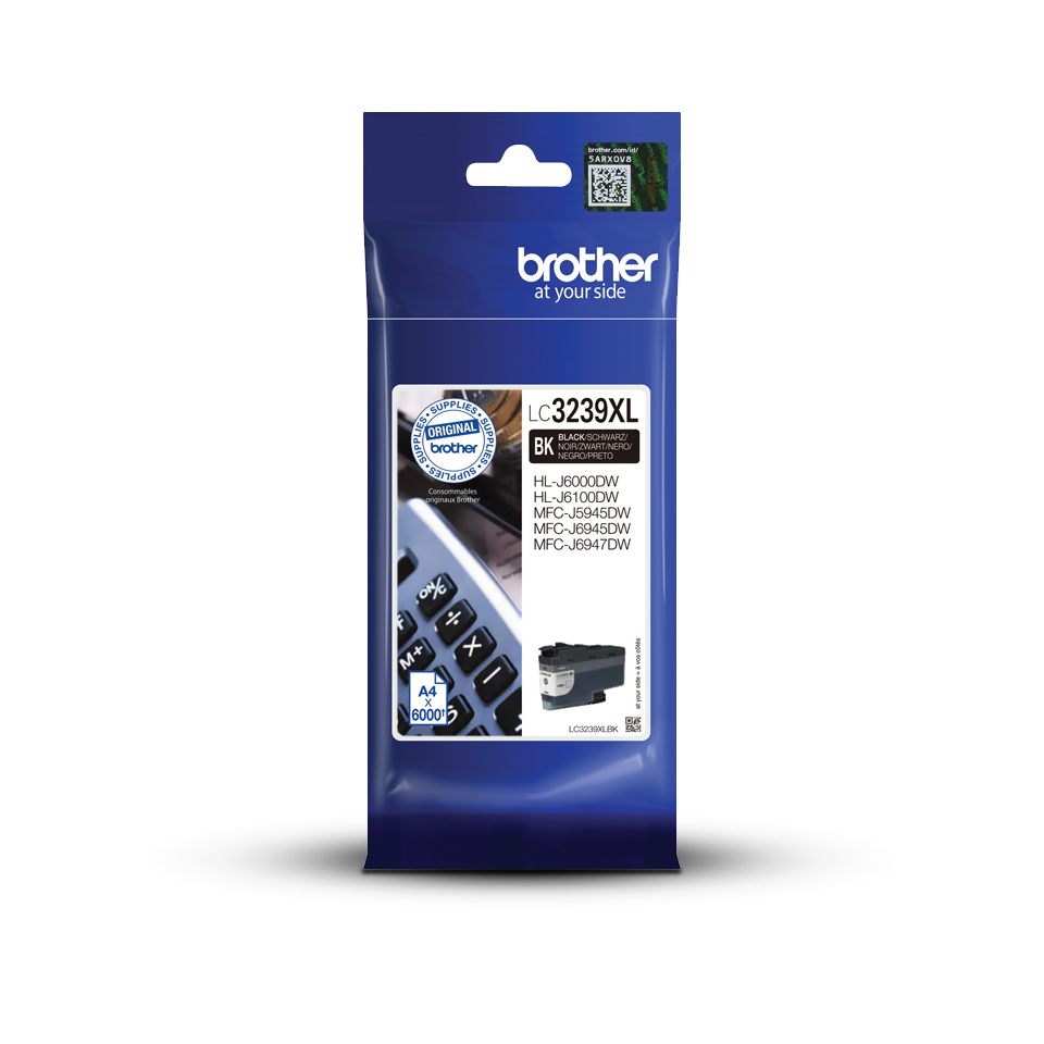 BROTHER Cartucho de tinta negro de larga duracion LC3239XLBK