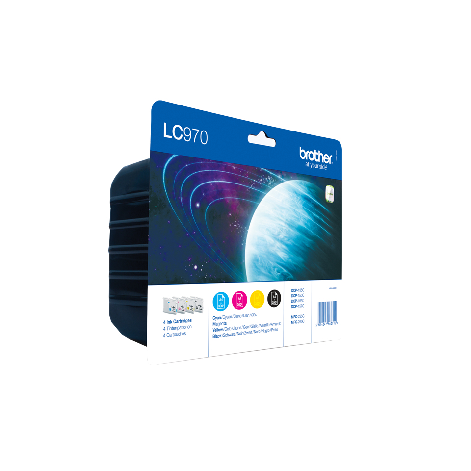 [11517] BROTHER Pack cartuchos Negro, Cian, Magenta y Amarillo   MFC/DCP-135/150C/235C/260C (300 pag.)