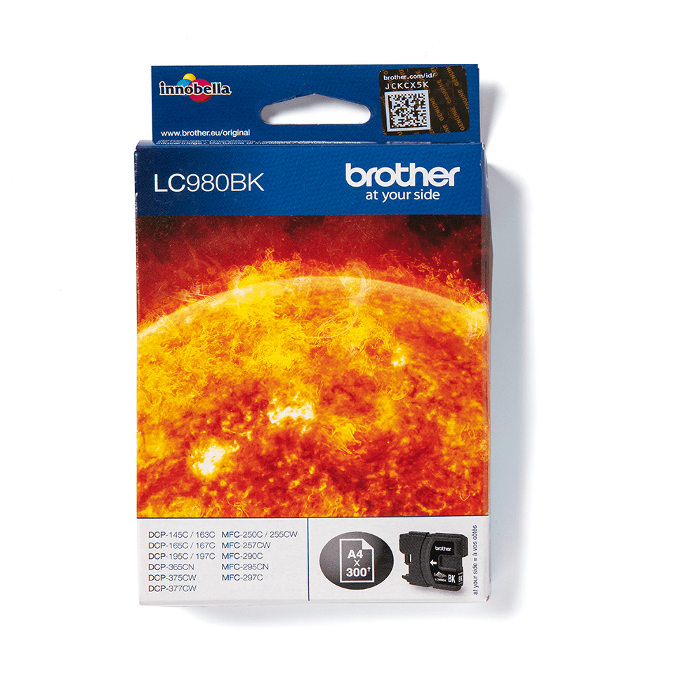[12268] [LC980BK] BROTHER Cartucho de tinta negro  DCP-145C/DCP-165C,
