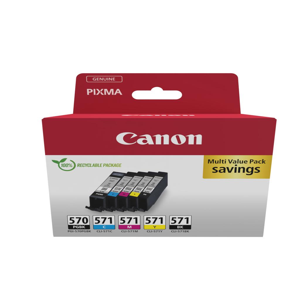 [61058] [0372C006] CANON Cartucho Pack 5 PGI570 BK / CLI571 CMYK MULTI ECO