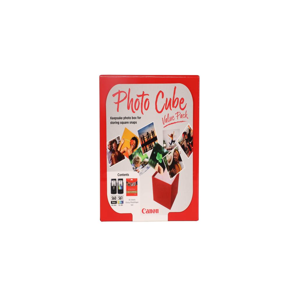 [59376] [3713C007] CANON Pack 2 PG560/CL561 Photo Cube Value Pack + Photo Paper PP-201 40SHE