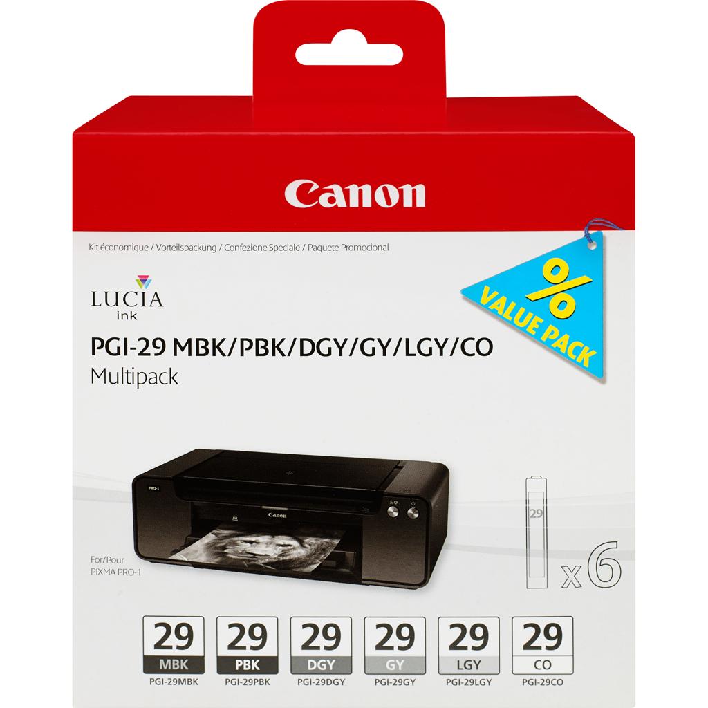 [32118] [4868B018] Canon PIXMA/PRO-1 MultiPack PGI-29 MBK/PBK/DGY/GY/LGY/CO
