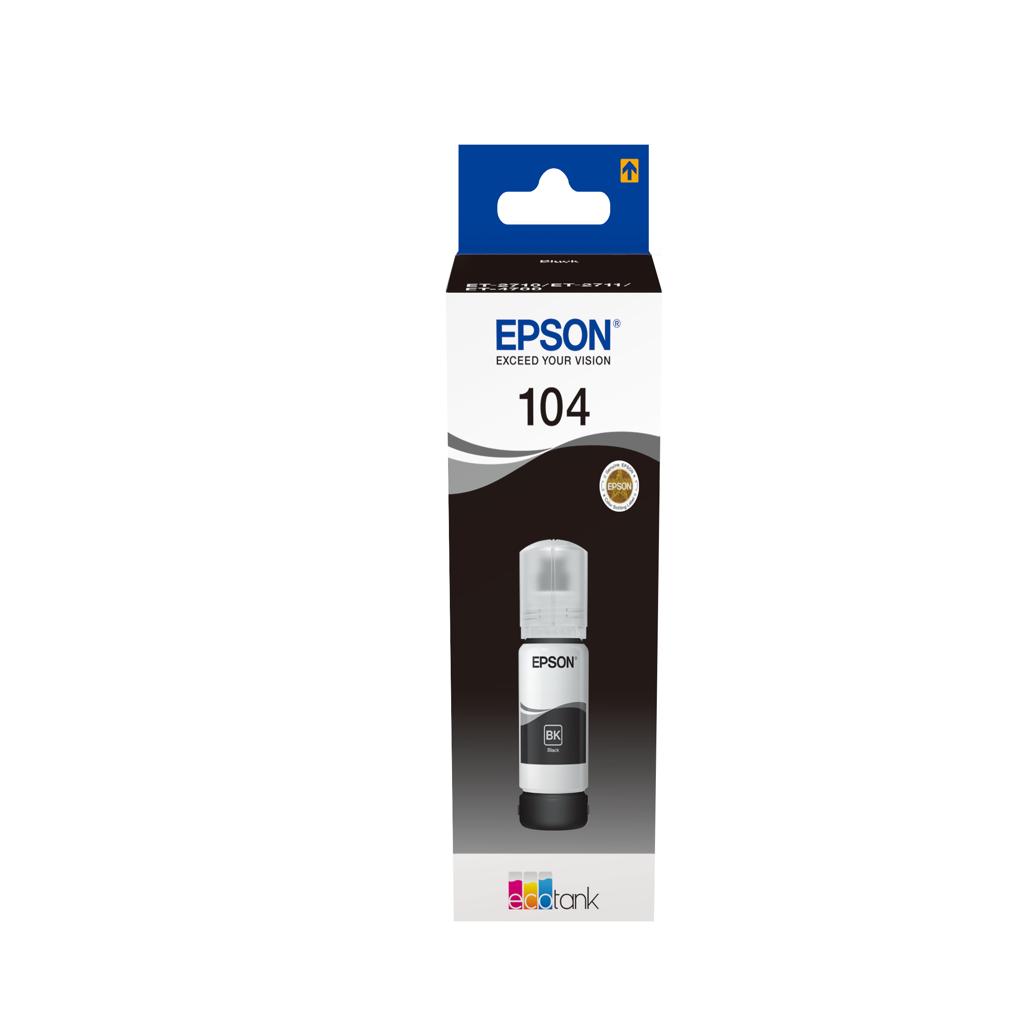 [36588] [C13T00P140] EPSON tinta 104 EcoTank Black ink bottle