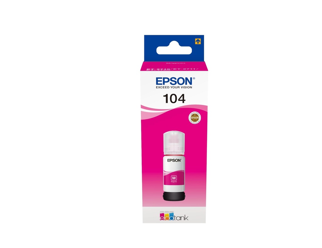 [36590] [C13T00P340] EPSON tinta 104 EcoTank Magenta ink bottle