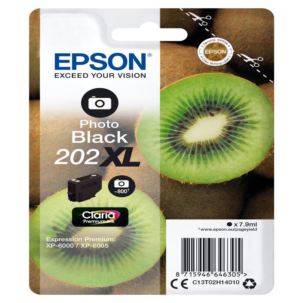 EPSON Singlepack Photo Black 202XL Claria Premium Ink