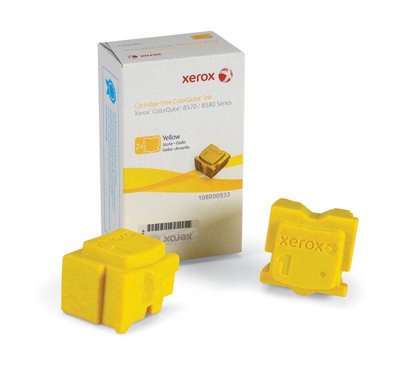 [13370] [108R00933] XEROX TEKTRONIX QUBE8570 Cartucho Cartucho tinta solida Amarillo (Pack 2)